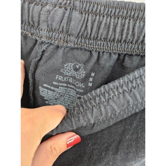 Fruit of the Loom Men's Navy High Rise Wide Leg Elastic Cotton Pant Size M - Picture 2 of 3